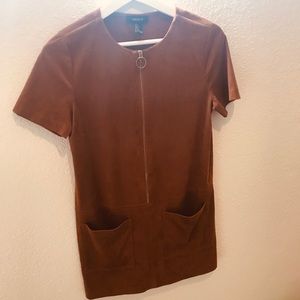 Feux suede mini dress.